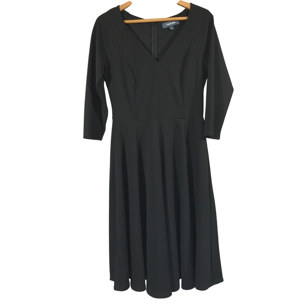 Modcloth Classic Black Midi Dress